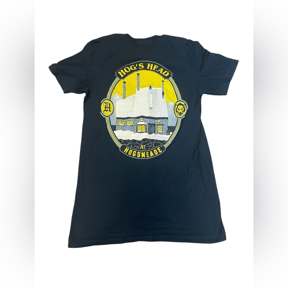 Fantastic Beasts Harry Potter Universal Studios Womens Navy Hog Head T-Shirt S